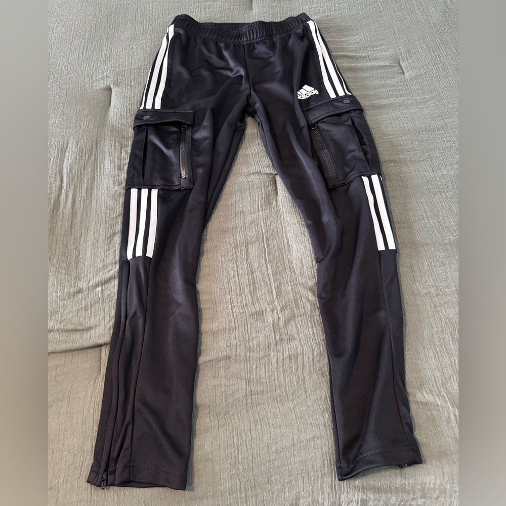 Adidas Black Tapered Track Pants